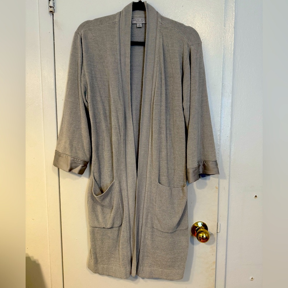 Barefoot Dreams Cozy Chic Light Gray Robe Cardigan